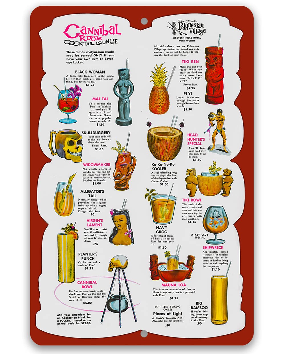 Menu drinków w stylu Tiki Loun – Home Bar Lounge recenzja i cena